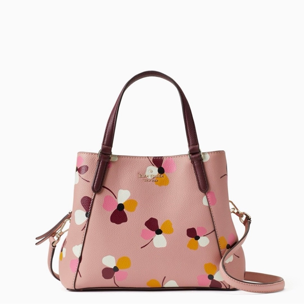 Kate Spade Jackson dusk buds medium triple compartment satchel